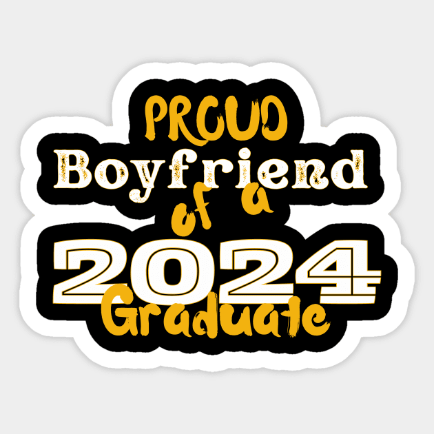 Proud Boyfriend Of A 2024 Graduate Sticker by nanas_design_delights